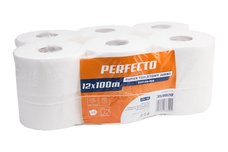 PERFECTO Papier toaletowy JUMBO 100 m, 2w, celuloza (359020)